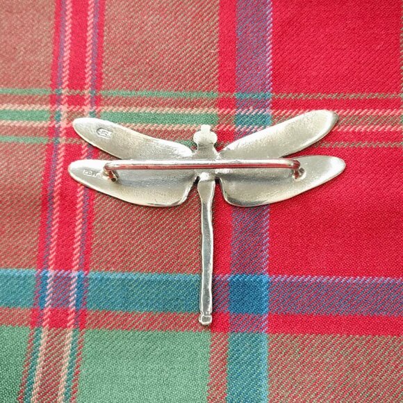 New Dragonfly Pewter Scarf Ring (Handmade in Scotland) - Picture 2 of 9